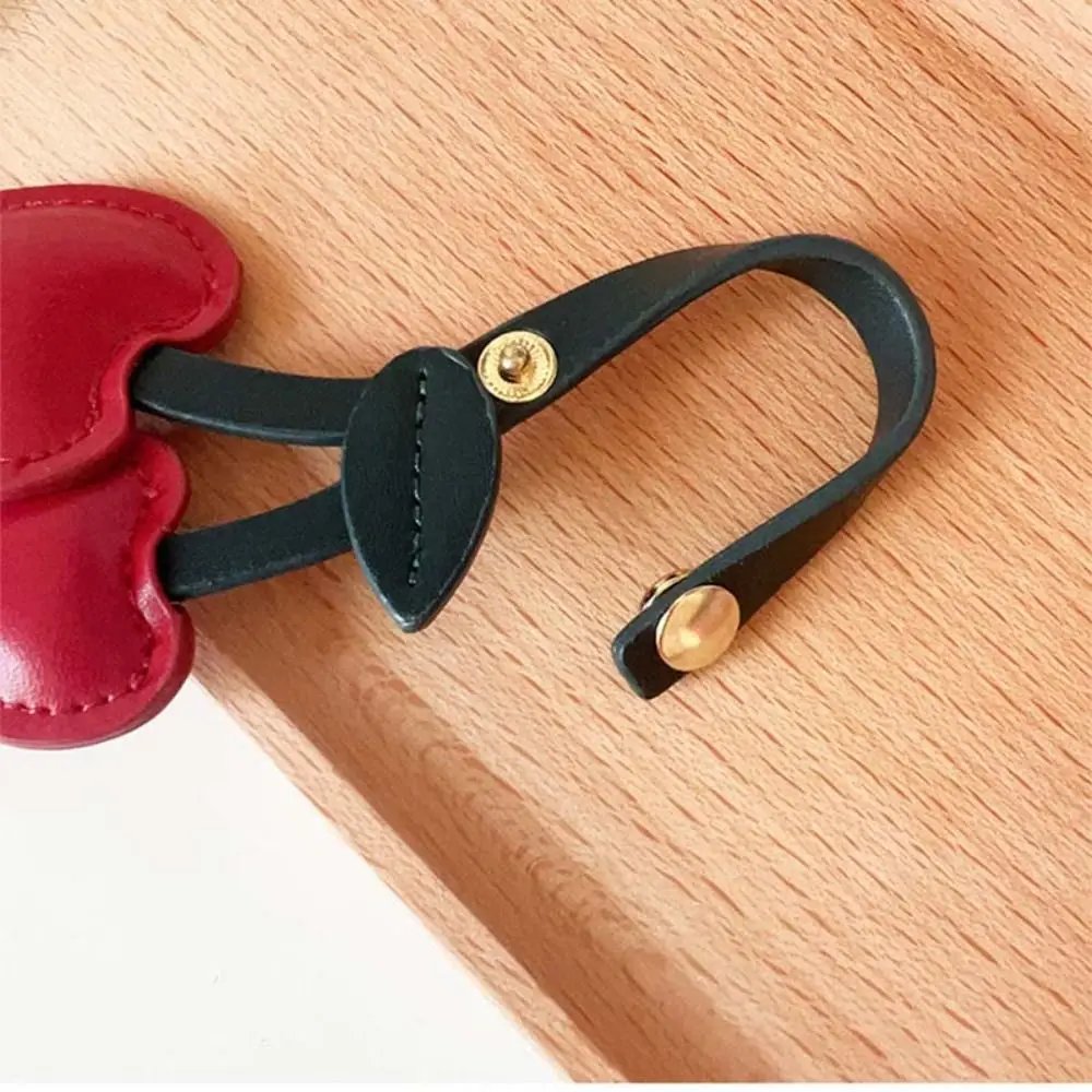 Cherry Key Chain Decoration Peach Heart DIY Craft Accessories Bag Pendant Keyring Bag Decoration Cherry Pendant