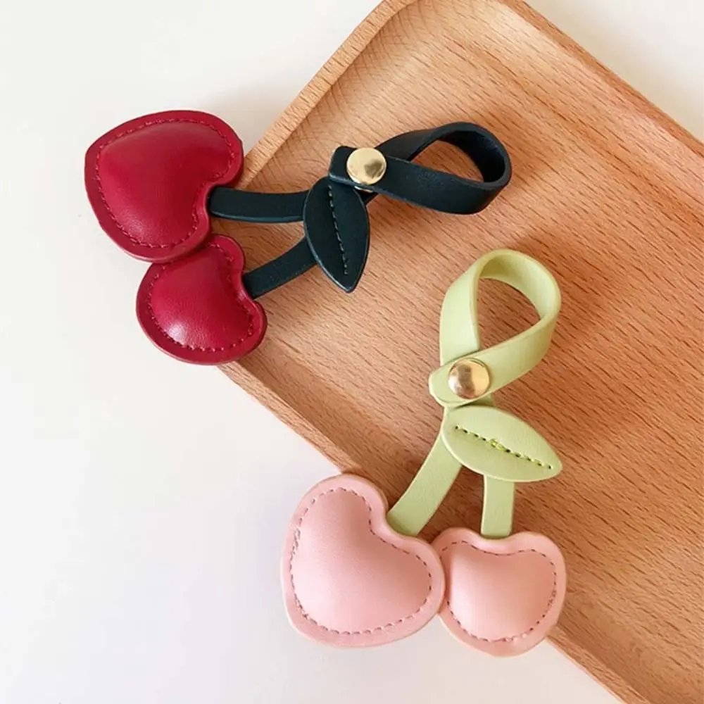 Cherry Key Chain Decoration Peach Heart DIY Craft Accessories Bag Pendant Keyring Bag Decoration Cherry Pendant