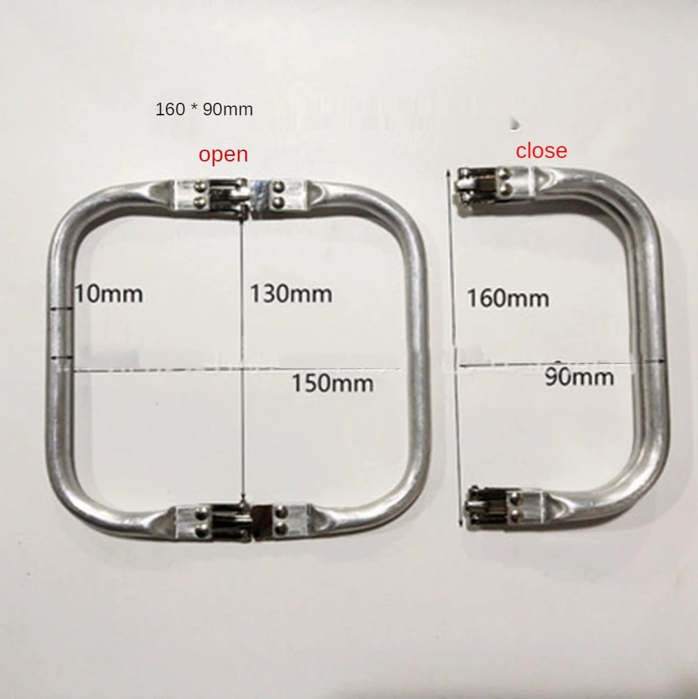 Metal Aluminum Tube Frame Bag Handle Accessories Clutch Bag Parts Bag Frame For Wallet Doctor Purse Frame Aluminum Pipe Clamp