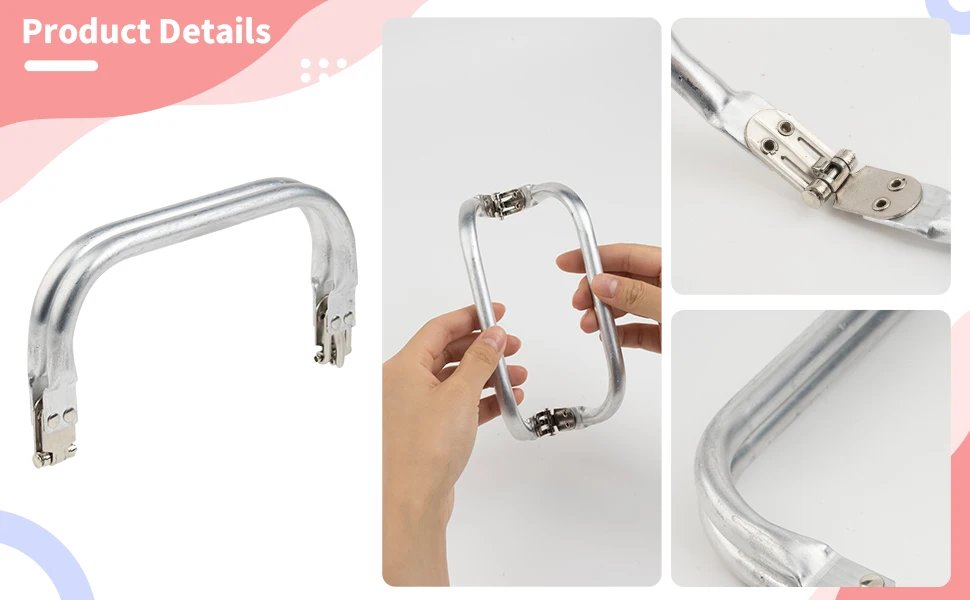 Metal Aluminum Tube Frame Bag Handle Accessories Clutch Bag Parts Bag Frame For Wallet Doctor Purse Frame Aluminum Pipe Clamp