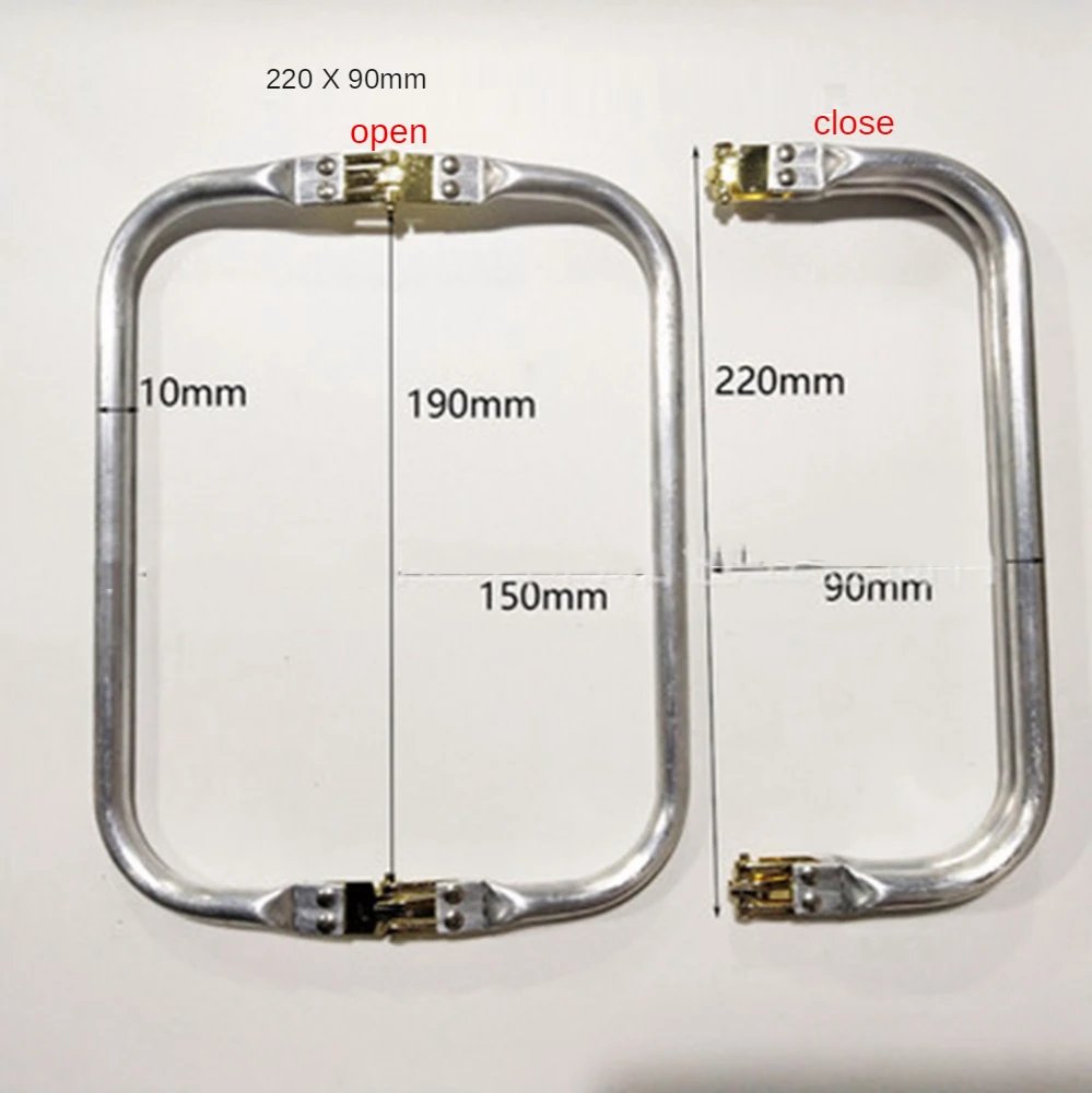 Metal Aluminum Tube Frame Bag Handle Accessories Clutch Bag Parts Bag Frame For Wallet Doctor Purse Frame Aluminum Pipe Clamp