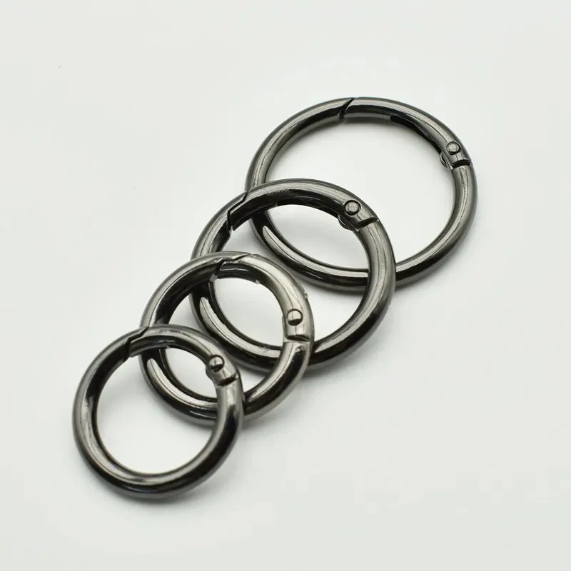 6Pcs/lot Metal Spring Gate O Ring Bag Buckle Metal Clasps Carabiner Snap Hook Spring Keyring DIY Bag Luggage Jewelry Accessories