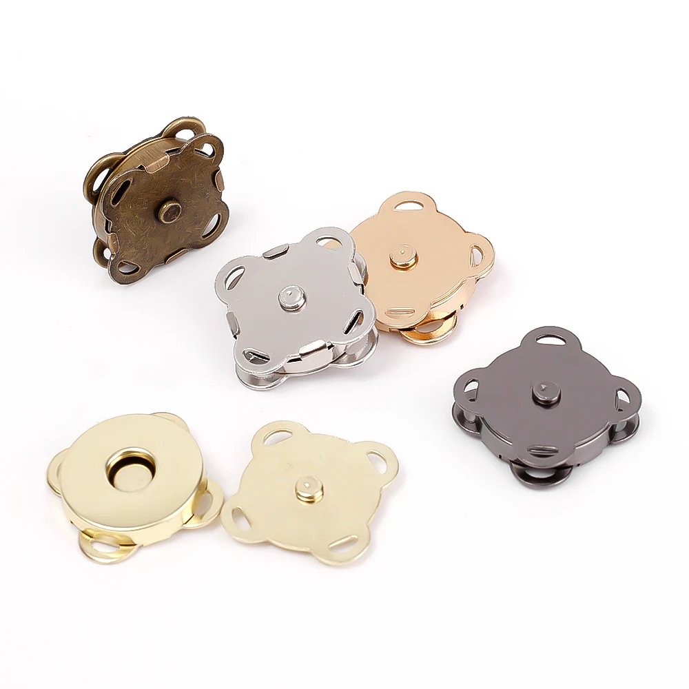 1/10Sets Magnetic Snap Button Metal Invisible Sew on Button Lock Clasps Fasteners for Purse Bags Clothes Craft DIY Accessories