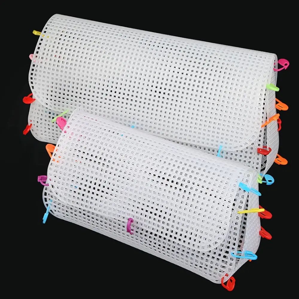 Plastic Mesh Cloth For Bag Rug Thread Hook Craft Supplies DIY Handcraft Latch Hook Bags Made Plastic Grid Hook Crafts Accessorie