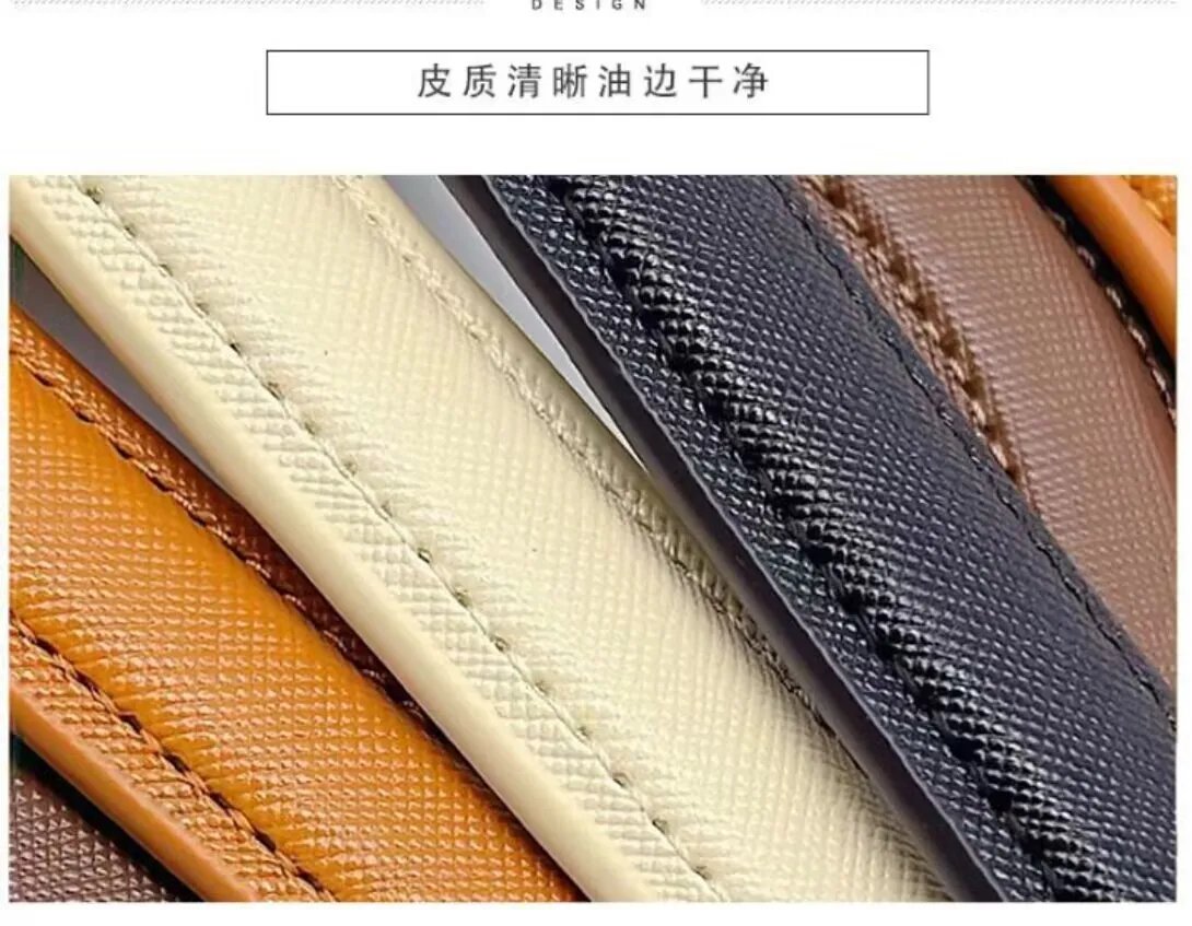 Handmade Bag Accessories with  Same Color Leather D-shaped  Handle Leather Bag Bottom  Woven Diy Material Bag Accessory