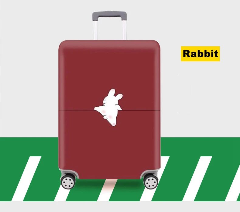 Thick Elastic Cartoon Luggage Protective Cover Zipper Suit For 18-32 inch Bag Suitcase Covers Trolley Cover Travel Accessories