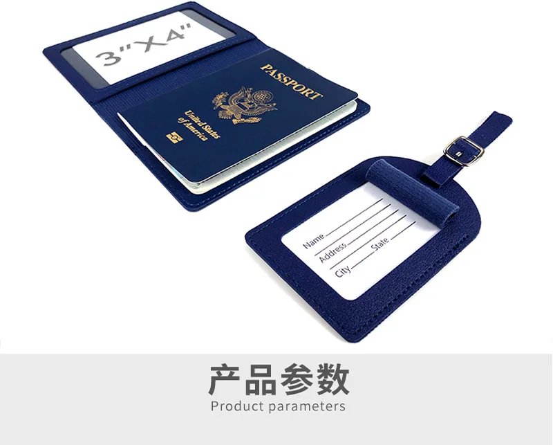 Portable 1PC PU Leather Luggage Tag Suitcase Identifier Label Baggage Boarding Bag Tag Name ID Address Holder Travel Accessories