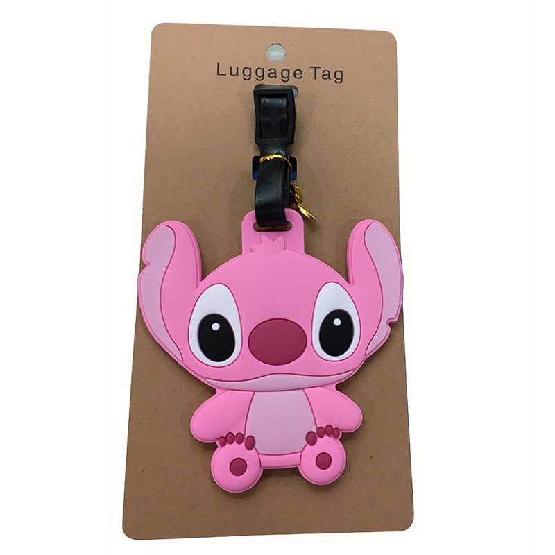 Anime Cute Stitch Luggage Tag Suitcase ID Addres Holder Baggage Boarding Tags Portable Label