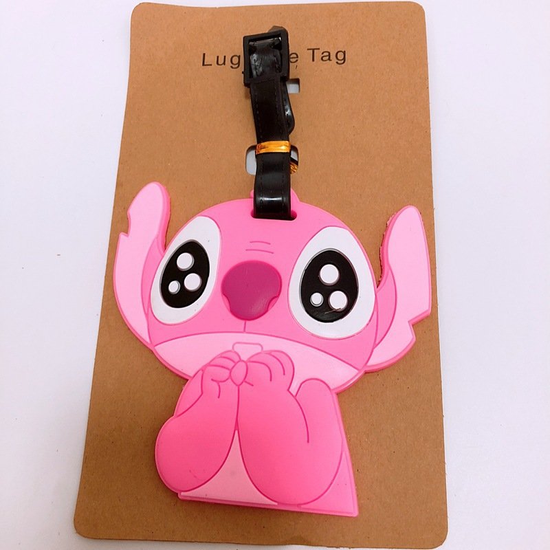 Anime Cute Stitch Luggage Tag Suitcase ID Addres Holder Baggage Boarding Tags Portable Label