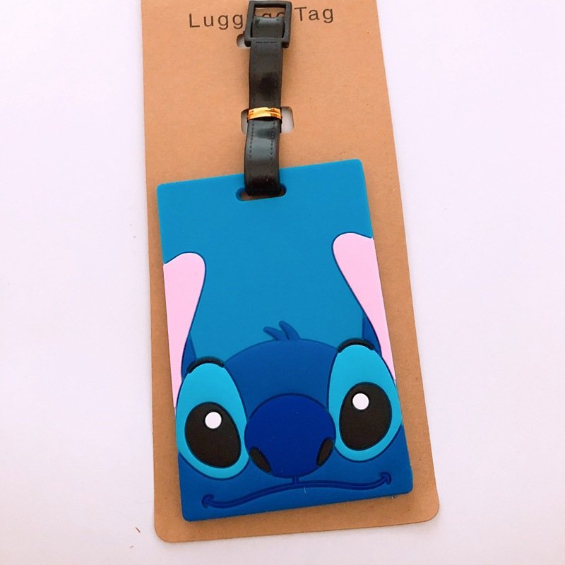 Anime Cute Stitch Luggage Tag Suitcase ID Addres Holder Baggage Boarding Tags Portable Label