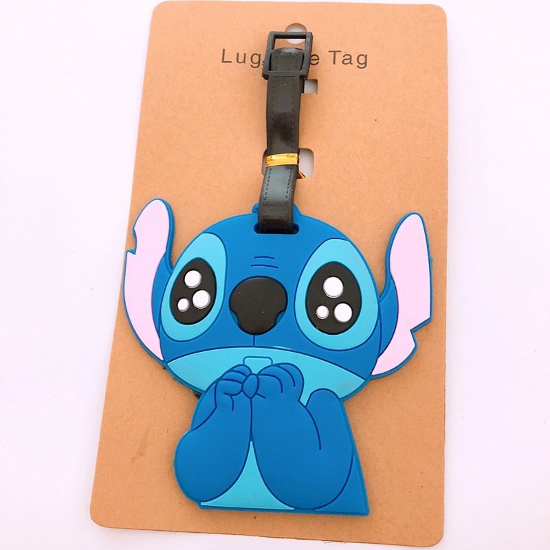 Anime Cute Stitch Luggage Tag Suitcase ID Addres Holder Baggage Boarding Tags Portable Label