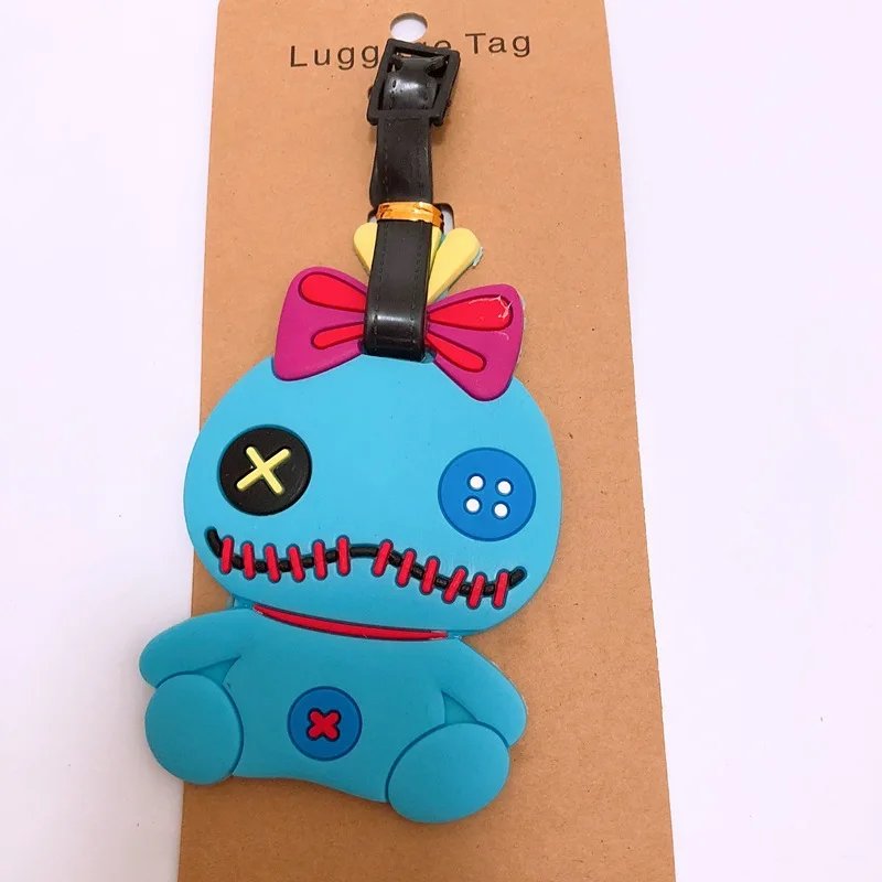 Anime Cute Stitch Luggage Tag Suitcase ID Addres Holder Baggage Boarding Tags Portable Label