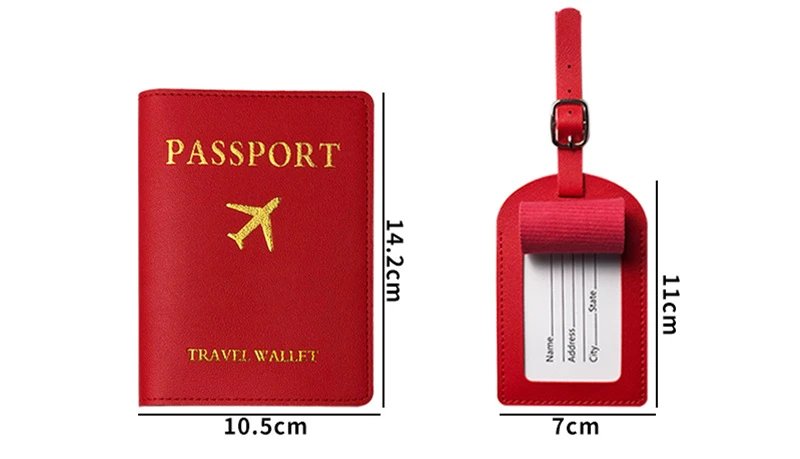 Men Women PU Leather Cute Luggage Tag Suitcase Address Label Baggage Boarding Bag Tag Name ID Address Holder Travel Accessorie