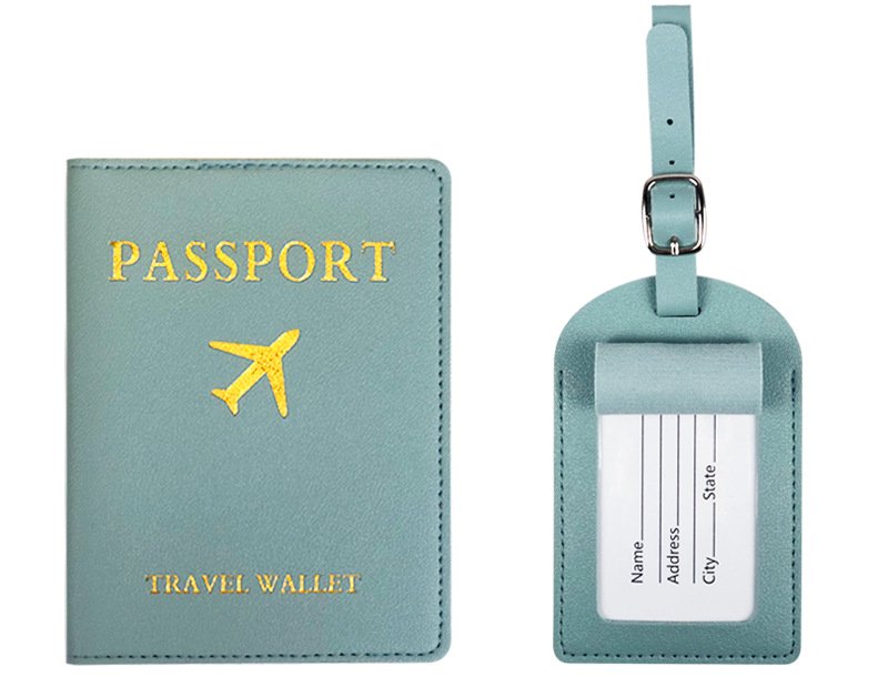 Men Women PU Leather Cute Luggage Tag Suitcase Address Label Baggage Boarding Bag Tag Name ID Address Holder Travel Accessorie