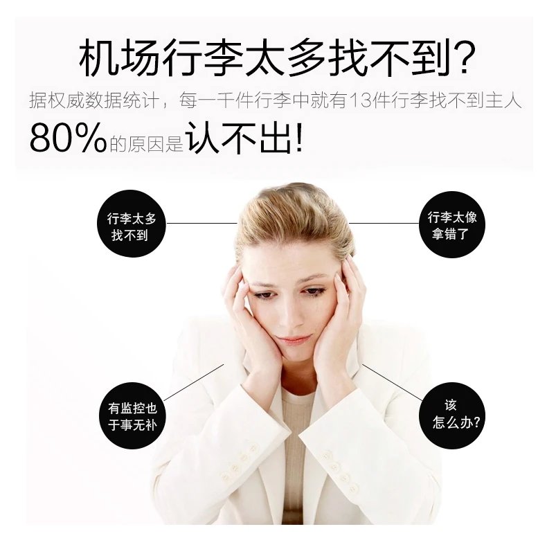 PU leather luggage tag with anti loss wire rope loop and built-in privacy protection cover, suitable for luggage and travel bags