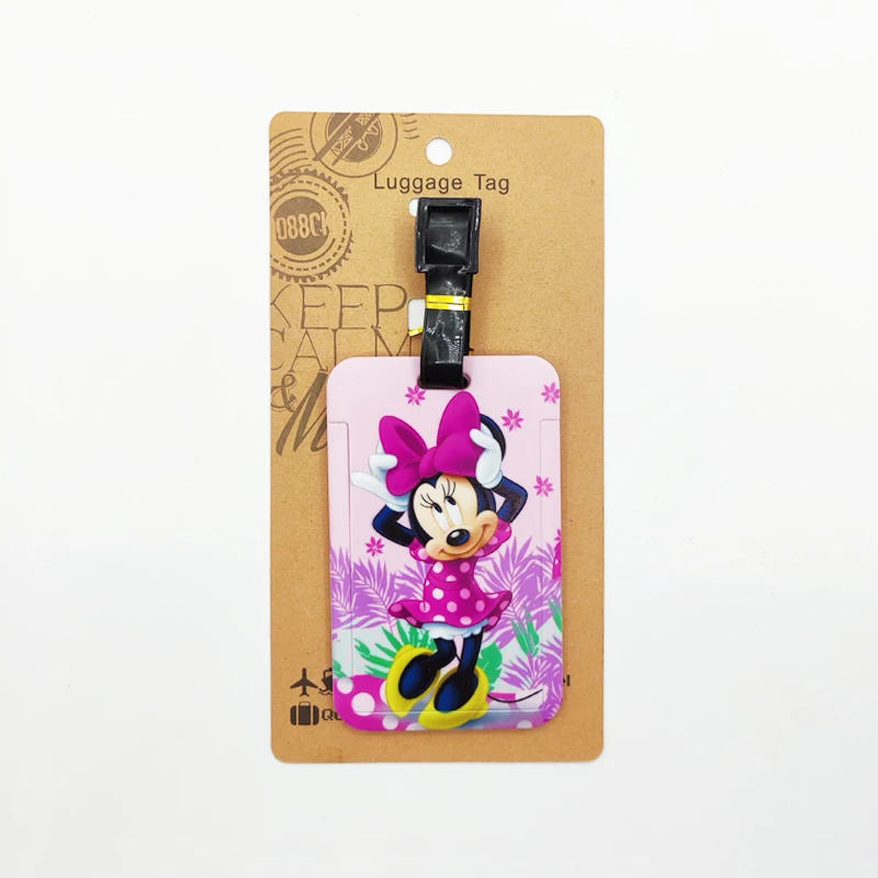 Mickey Minnie Luggage Label Women Travel Luggage Tag Disney Suitcase ID Address Holder Baggage Boarding Portable Suitcase Ticket Mickey Minnie Luggage Label Women Travel Luggage Tag Disney Suitcase ID Address Holder Baggage Boarding Portable Suitcase Ticket