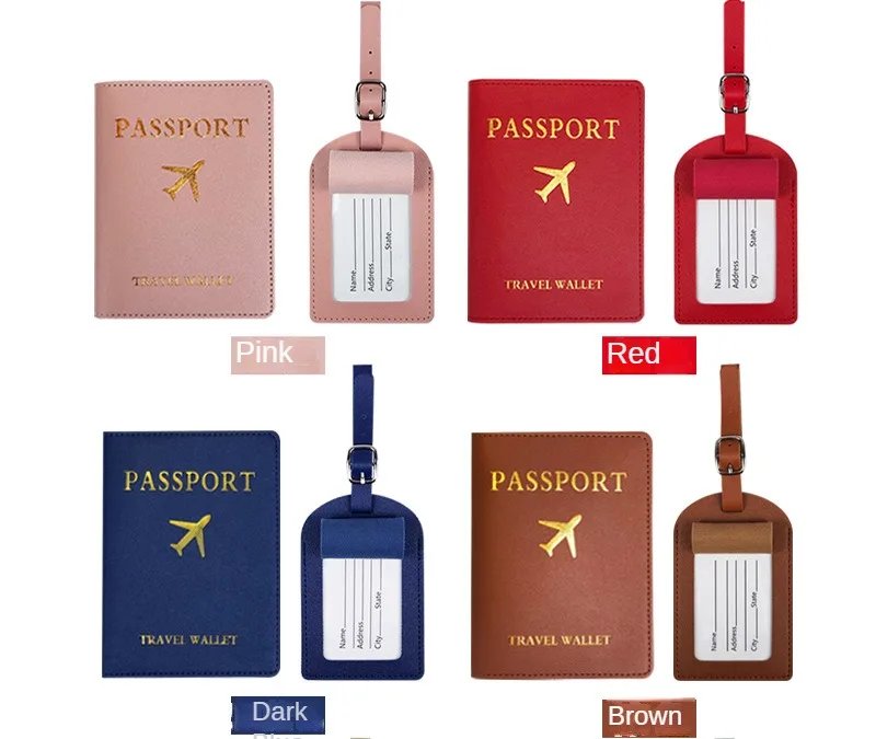 Portable PU Leather Luggage Tag Suitcase Identifier Label Bag Tags for Lunggage Boarding Bag Tag Travel Voyage Accessories Portable PU Leather Luggage Tag Suitcase Identifier Label Bag Tags for Lunggage Boarding Bag Tag Travel Voyage Accessories
