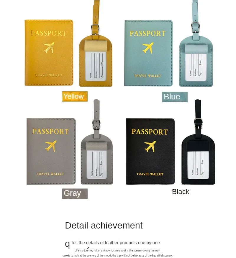 Portable PU Leather Luggage Tag Suitcase Identifier Label Bag Tags for Lunggage Boarding Bag Tag Travel Voyage Accessories Portable PU Leather Luggage Tag Suitcase Identifier Label Bag Tags for Lunggage Boarding Bag Tag Travel Voyage Accessories