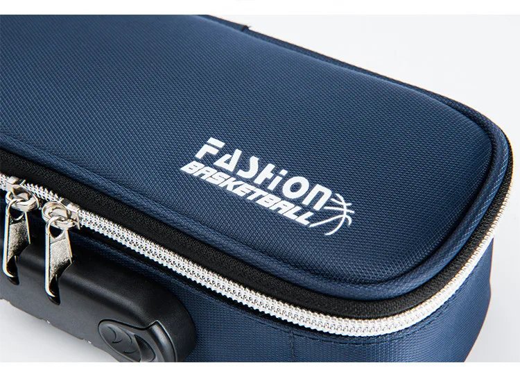 Portable Password lock pencil case Boy Canvas Pencil bag large capacity pencil cases Student stationery bag kids pen case gifts