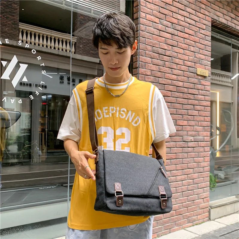 Men Briefcase Crossbody Shoulder Bags Large Male Messenger Bags Boy Canvas Bags for Travel Business Books School Casual Black Men Briefcase Crossbody Shoulder Bags Large Male Messenger Bags Boy Canvas Bags for Travel Business Books School Casual Black