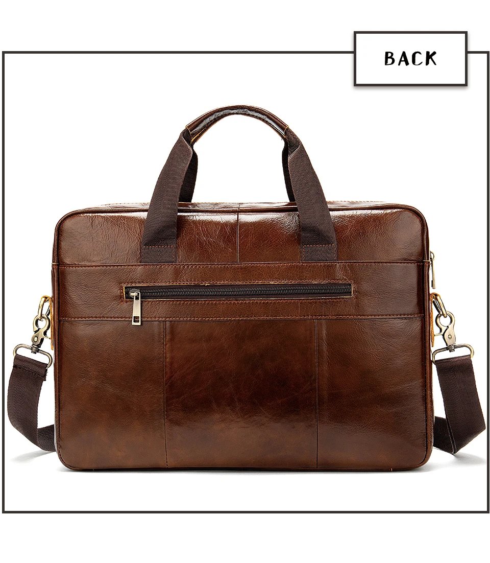 Men's Briefcases Men's Bags Genuine Leather Lawyer/Office Bag Laptop Bag Men's Leather Briefcases Bag for Documents