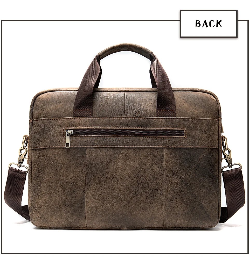 Men's Briefcases Men's Bags Genuine Leather Lawyer/Office Bag Laptop Bag Men's Leather Briefcases Bag for Documents