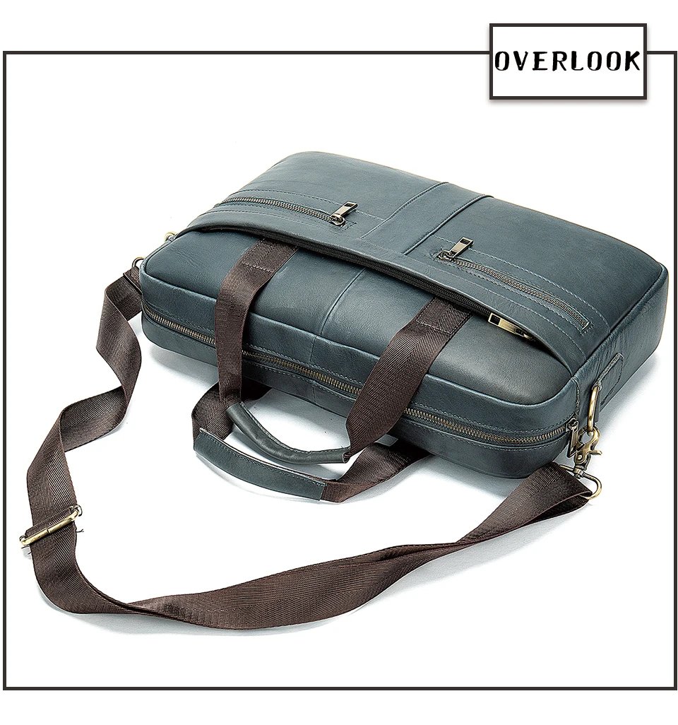 Men's Briefcases Men's Bags Genuine Leather Lawyer/Office Bag Laptop Bag Men's Leather Briefcases Bag for Documents