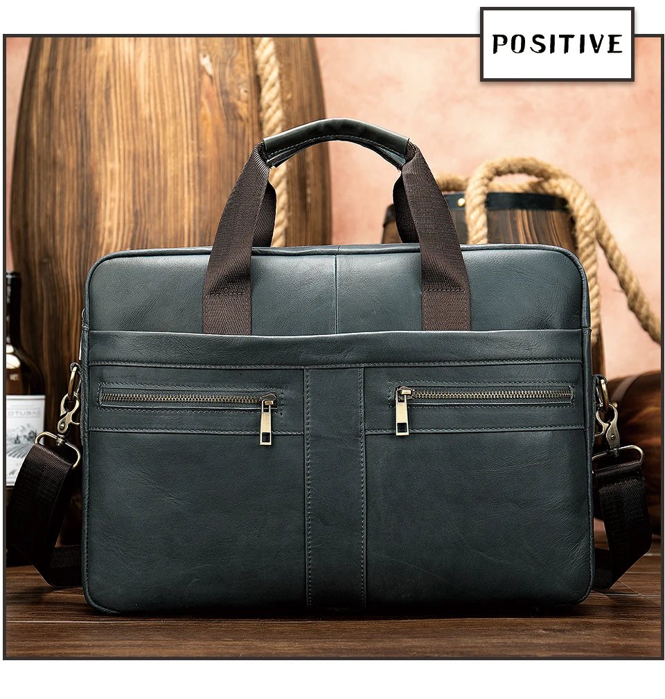 Men's Briefcases Men's Bags Genuine Leather Lawyer/Office Bag Laptop Bag Men's Leather Briefcases Bag for Documents