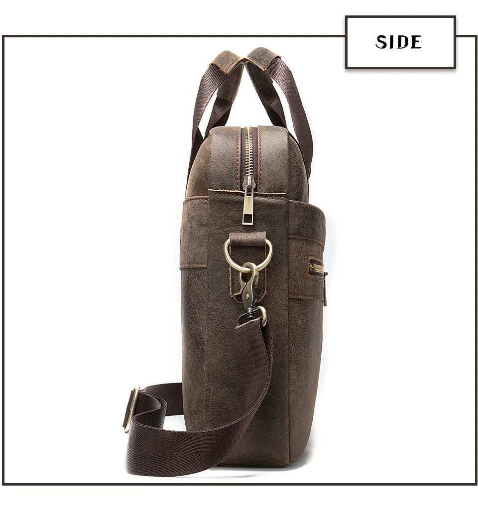 Men's Briefcases Men's Bags Genuine Leather Lawyer/Office Bag Laptop Bag Men's Leather Briefcases Bag for Documents