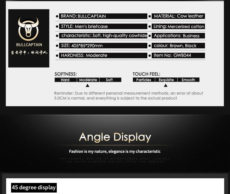 Briefcase Shoulder Messenger Bags Men's Genuine Leather 14-inch Laptop Bag's Men's Briefcase Office Business Handbag