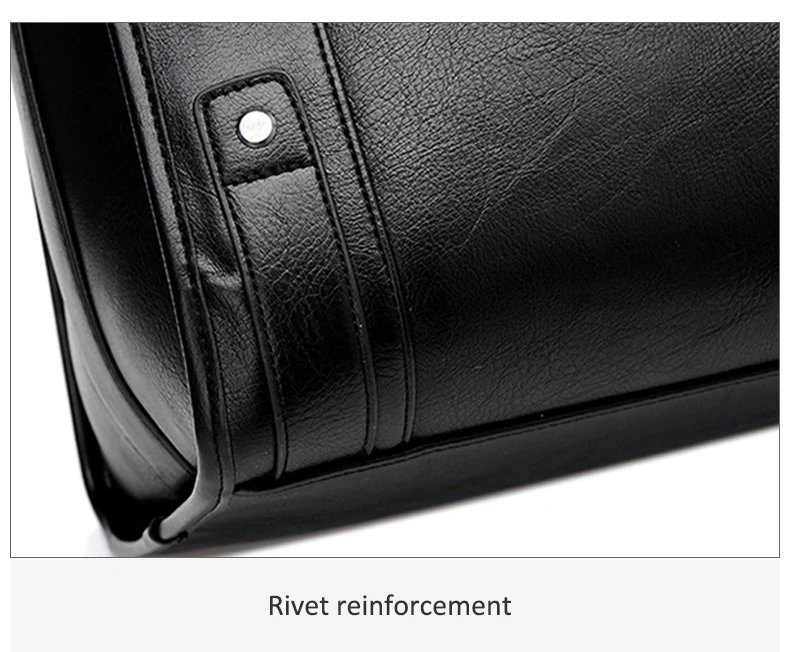 Crossten Large Capacity Leather Briefcase Business Handbag Messenger Bags Vintage Shoulder Travel Bag Men's 17 inch Laptop Bags