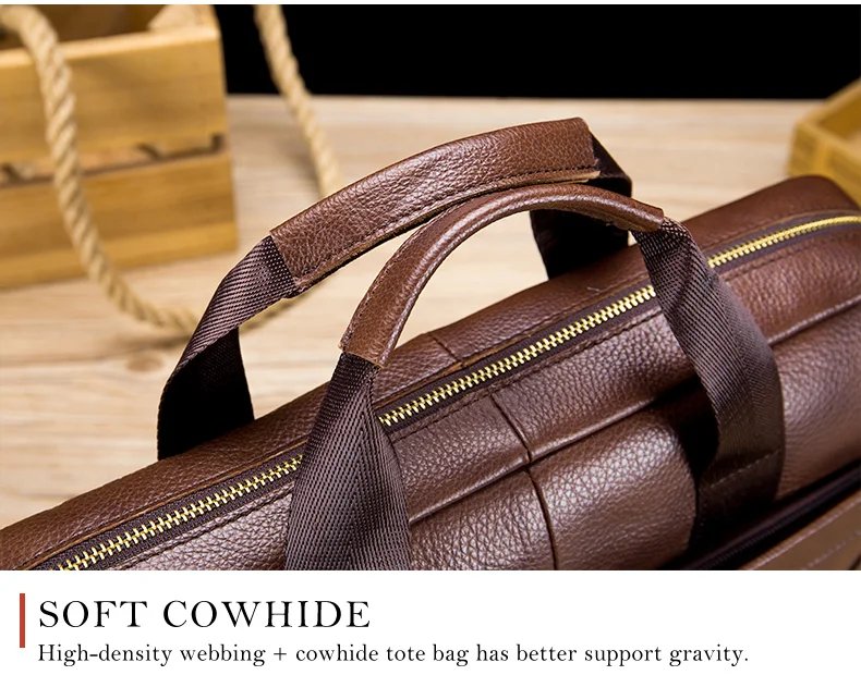 Men Briefcase Famous Brand Leather Shoulder Messenger Bags Office Handbag 14 inch Laptop bag High Quality Men Briefcase Famous Brand Leather Shoulder Messenger Bags Office Handbag 14 inch Laptop bag High Quality