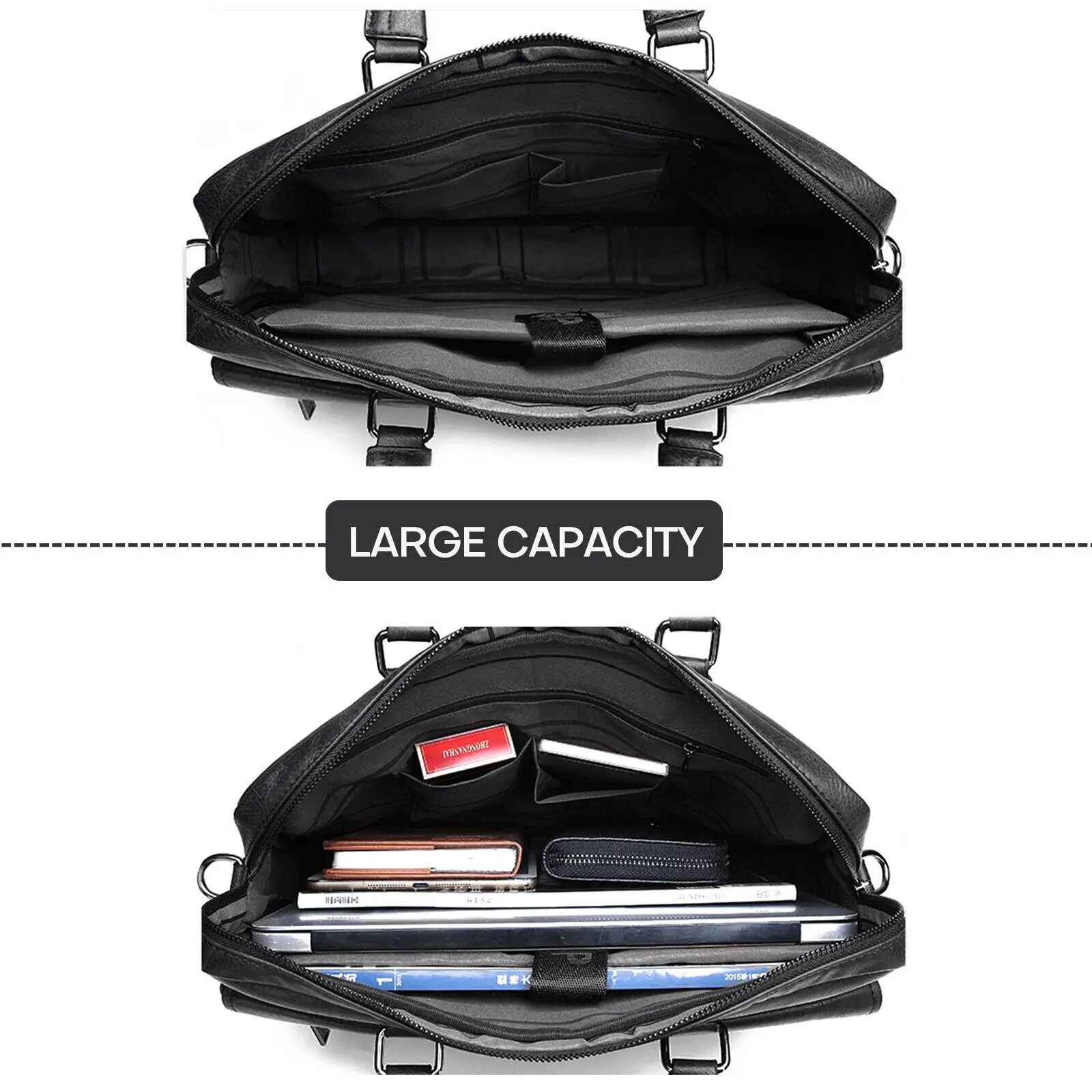 Luxury Brand Men Briefcase Bag For Men Shoulder Bag Business PU Leather Messenger Bag Man A4 Office Handbag Laptop Bag Male Tote