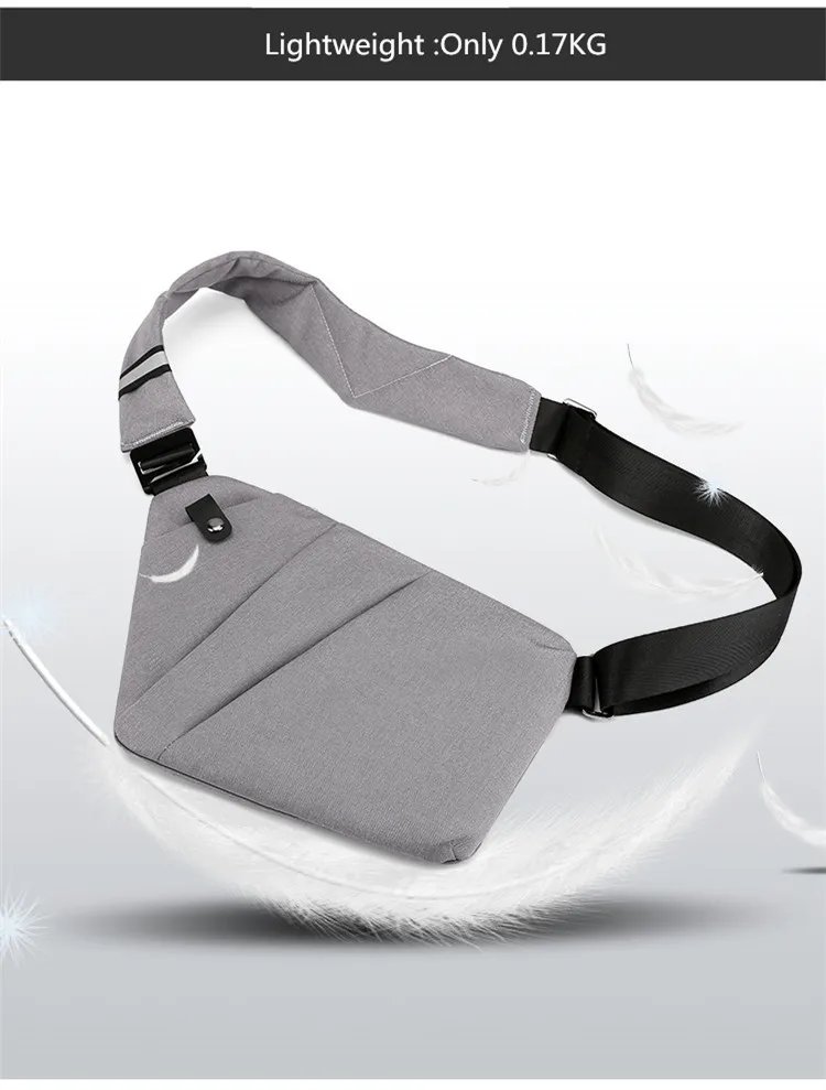 men ultra thin anti-theft small chest bag mini cross body bags male one shoulder sling bag for travel boy sports bag