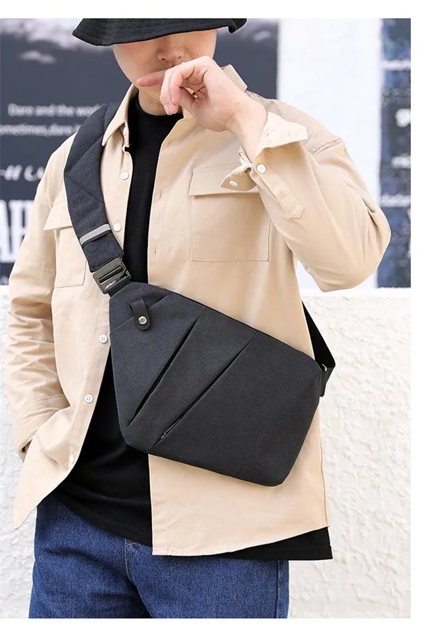 men ultra thin anti-theft small chest bag mini cross body bags male one shoulder sling bag for travel boy sports bag