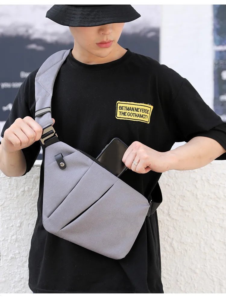 men ultra thin anti-theft small chest bag mini cross body bags male one shoulder sling bag for travel boy sports bag