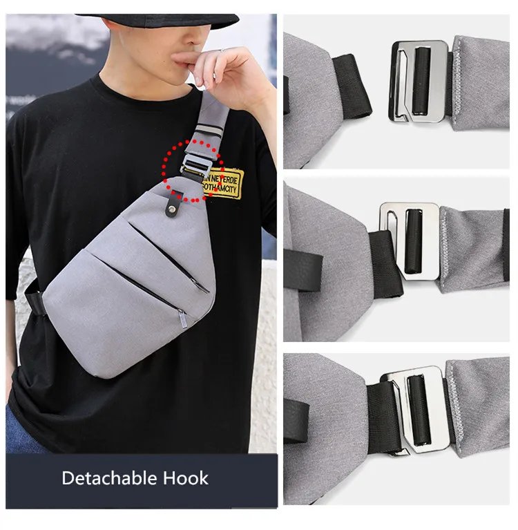 men ultra thin anti-theft small chest bag mini cross body bags male one shoulder sling bag for travel boy sports bag