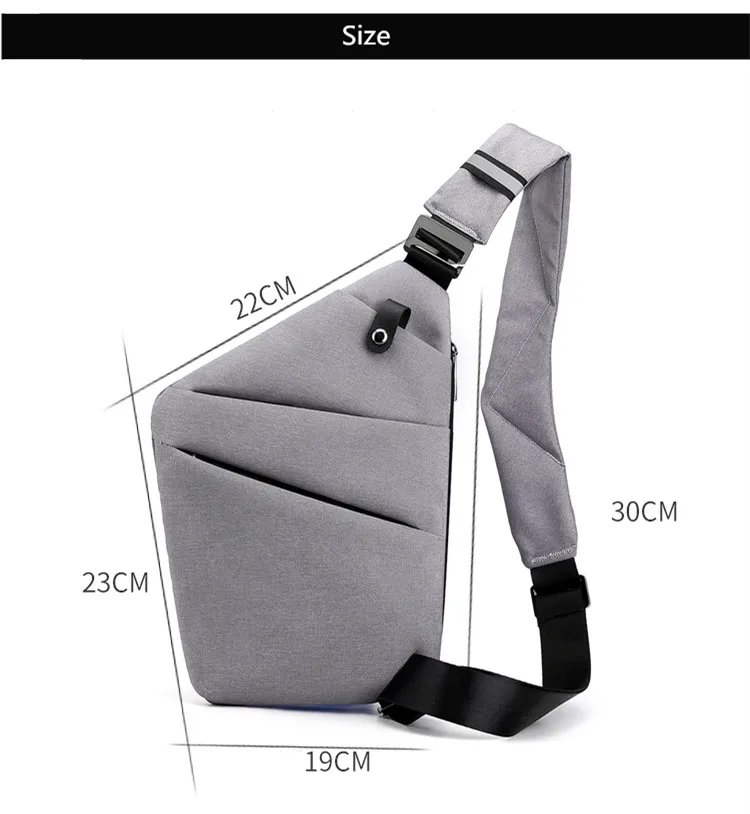 men ultra thin anti-theft small chest bag mini cross body bags male one shoulder sling bag for travel boy sports bag