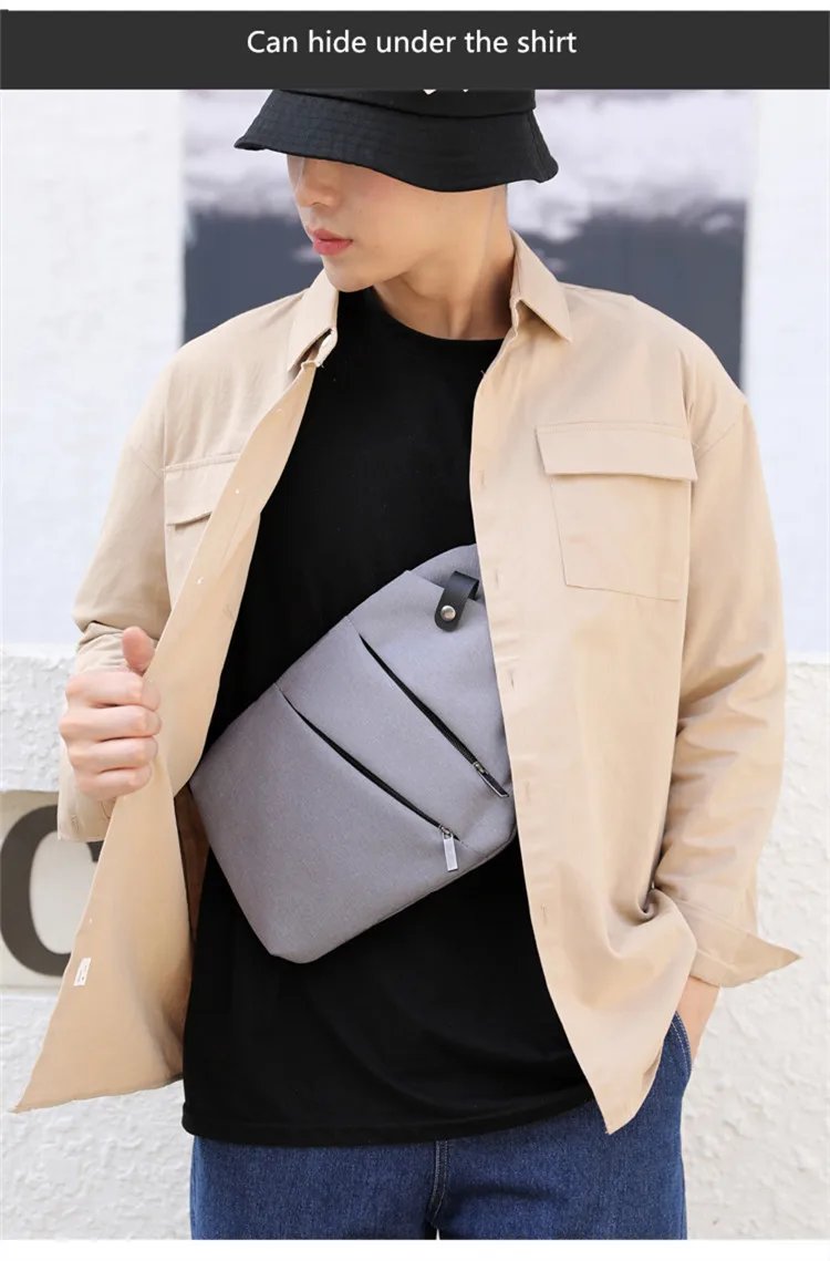 men ultra thin anti-theft small chest bag mini cross body bags male one shoulder sling bag for travel boy sports bag