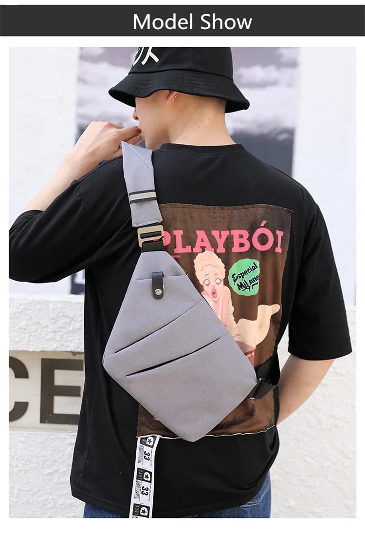men ultra thin anti-theft small chest bag mini cross body bags male one shoulder sling bag for travel boy sports bag