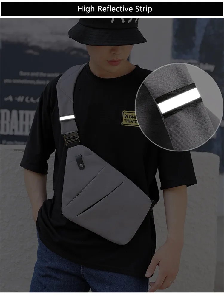 men ultra thin anti-theft small chest bag mini cross body bags male one shoulder sling bag for travel boy sports bag
