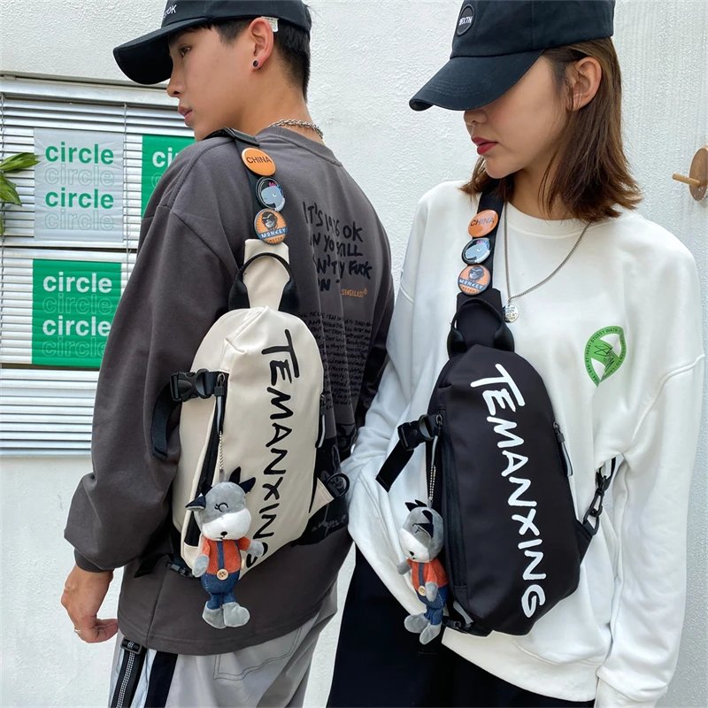 Chest Bag Crossbody Backpack Men Waterproof Oxford Cloth Shoulder Bag Women's 2021 Casual Messenger Bag Unisex Small Bag