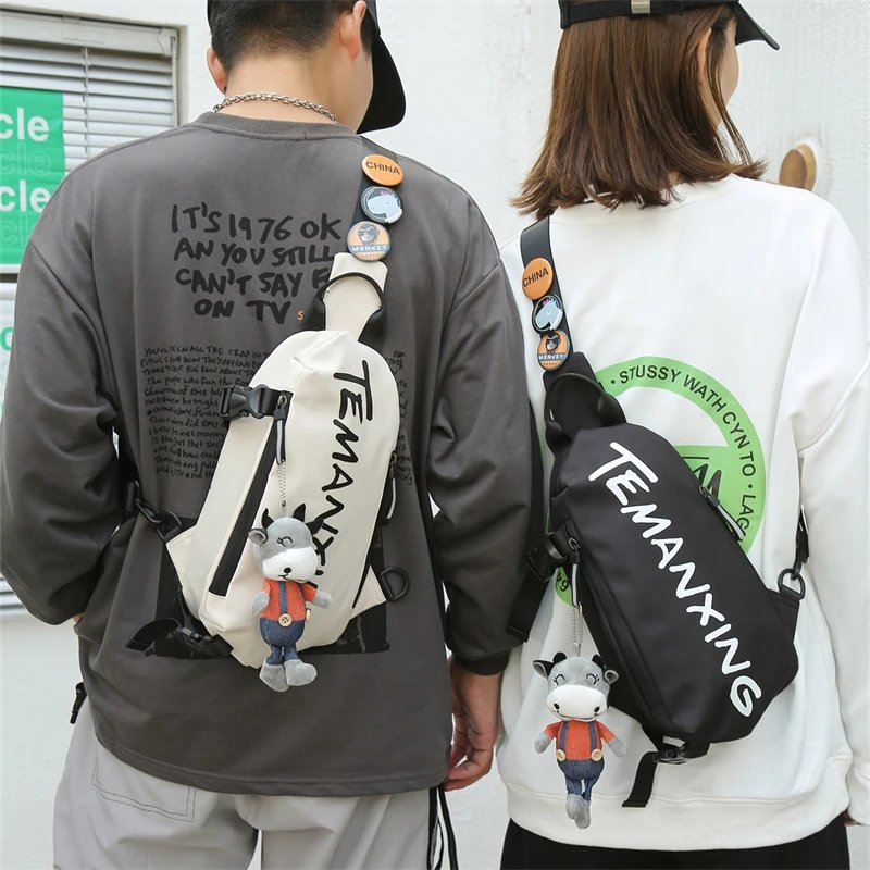 Chest Bag Crossbody Backpack Men Waterproof Oxford Cloth Shoulder Bag Women's 2021 Casual Messenger Bag Unisex Small Bag