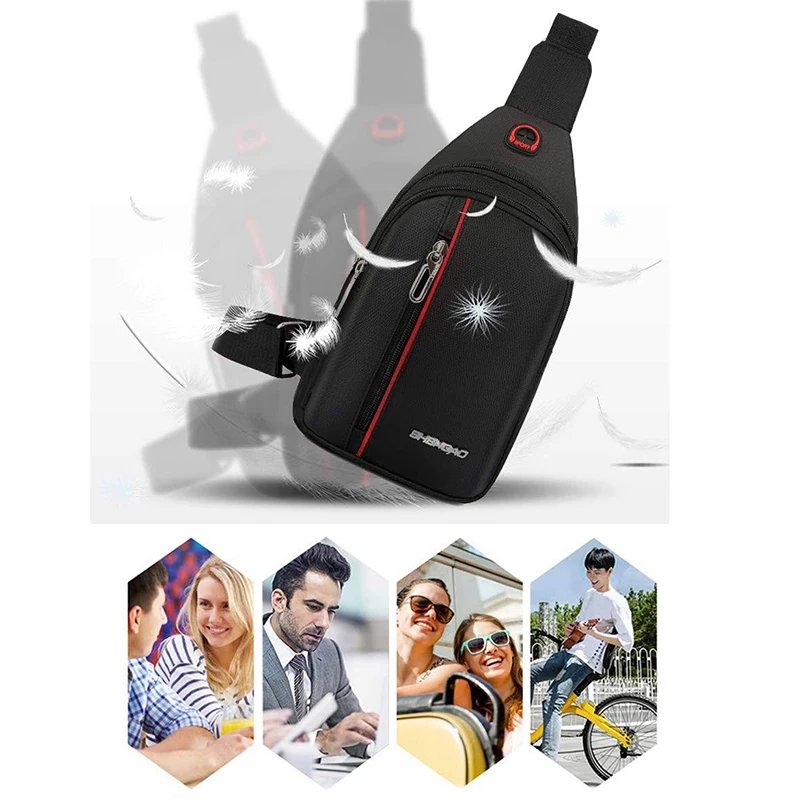 OutDoor Travel Fashion Mens CrossBorder Small Chest Polyester Shoulder Bag Trend Leisure