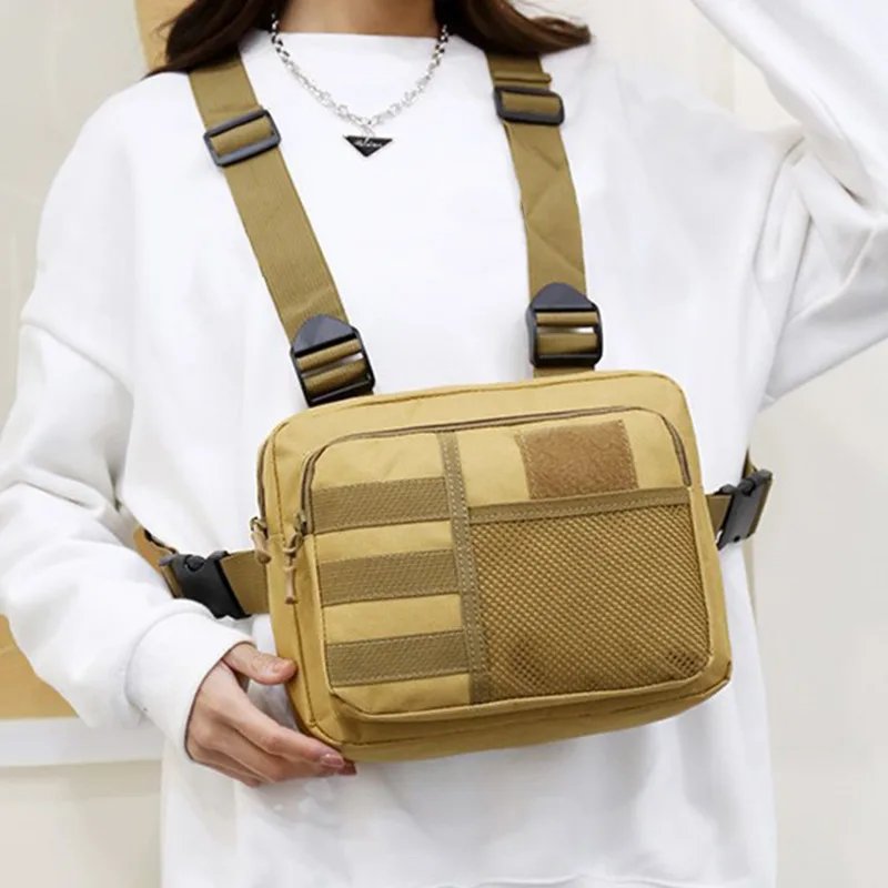 Multi-function Tactical Vest Unisex Chest Rig Bag Fashion Men's Hip-hop Streetwear Chest Bags Waterproof Oxford Sport Backpack Multi-function Tactical Vest Unisex Chest Rig Bag Fashion Men's Hip-hop Streetwear Chest Bags Waterproof Oxford Sport Backpack