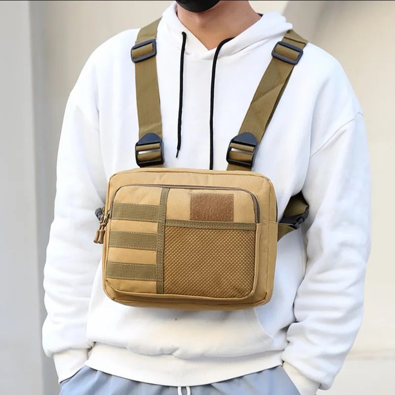 Multi-function Tactical Vest Unisex Chest Rig Bag Fashion Men's Hip-hop Streetwear Chest Bags Waterproof Oxford Sport Backpack Multi-function Tactical Vest Unisex Chest Rig Bag Fashion Men's Hip-hop Streetwear Chest Bags Waterproof Oxford Sport Backpack