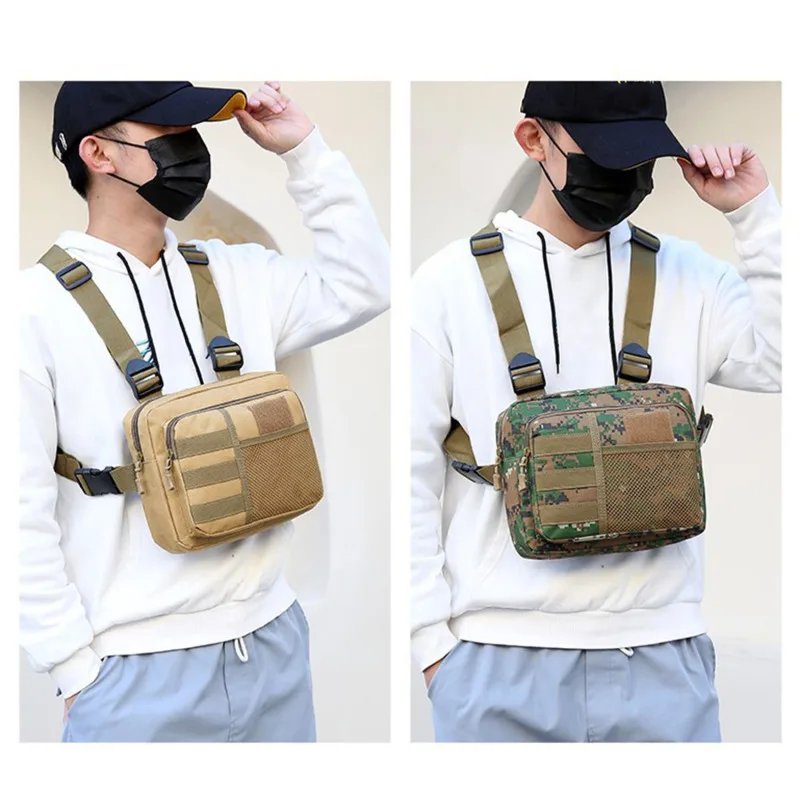 Multi-function Tactical Vest Unisex Chest Rig Bag Fashion Men's Hip-hop Streetwear Chest Bags Waterproof Oxford Sport Backpack Multi-function Tactical Vest Unisex Chest Rig Bag Fashion Men's Hip-hop Streetwear Chest Bags Waterproof Oxford Sport Backpack