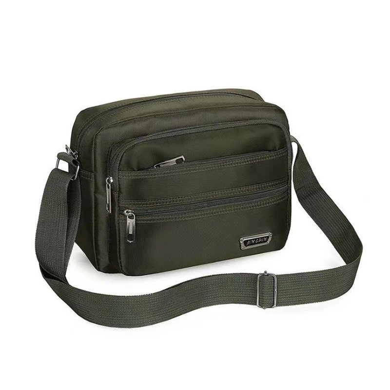 Men's Shoulder Bag Business Leisure Large Capacity Portable Handbag Multi Layer Waterproof Summer Male's Crossbody Bags
