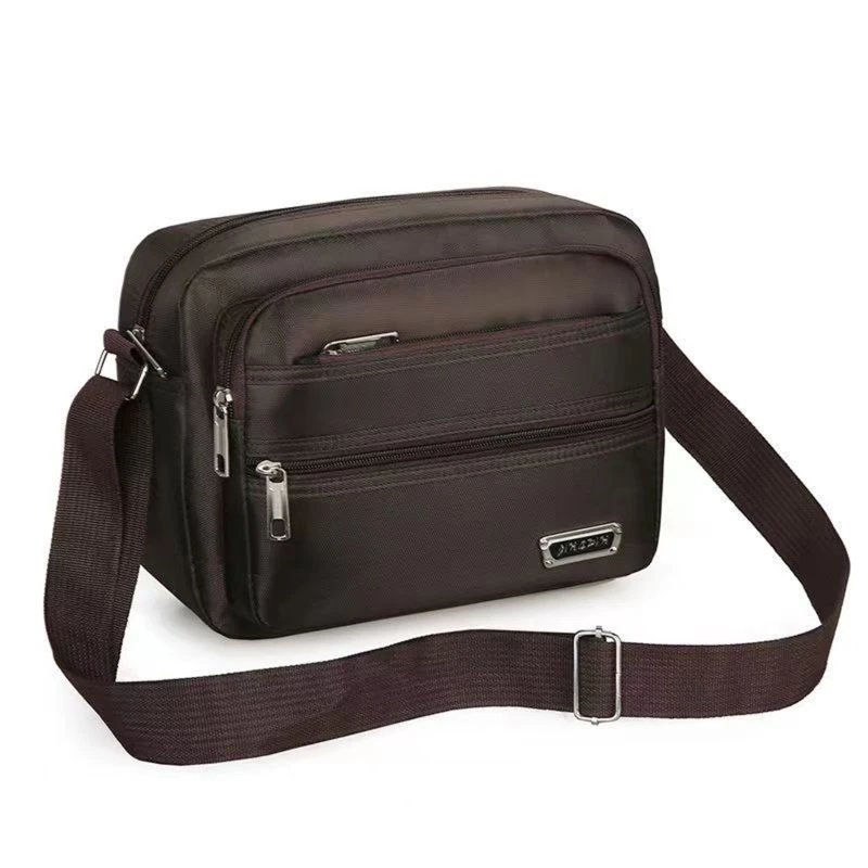 Men's Shoulder Bag Business Leisure Large Capacity Portable Handbag Multi Layer Waterproof Summer Male's Crossbody Bags