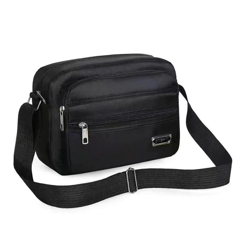 Men's Shoulder Bag Business Leisure Large Capacity Portable Handbag Multi Layer Waterproof Summer Male's Crossbody Bags